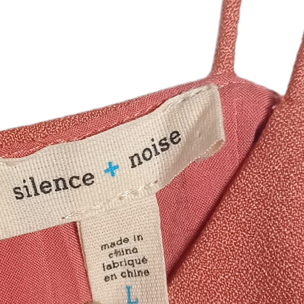 UO SILENCE + NOISE Peach Orange Strappy A Line Fit Flare Sleeveless Dress Large - Picture 4 of 10